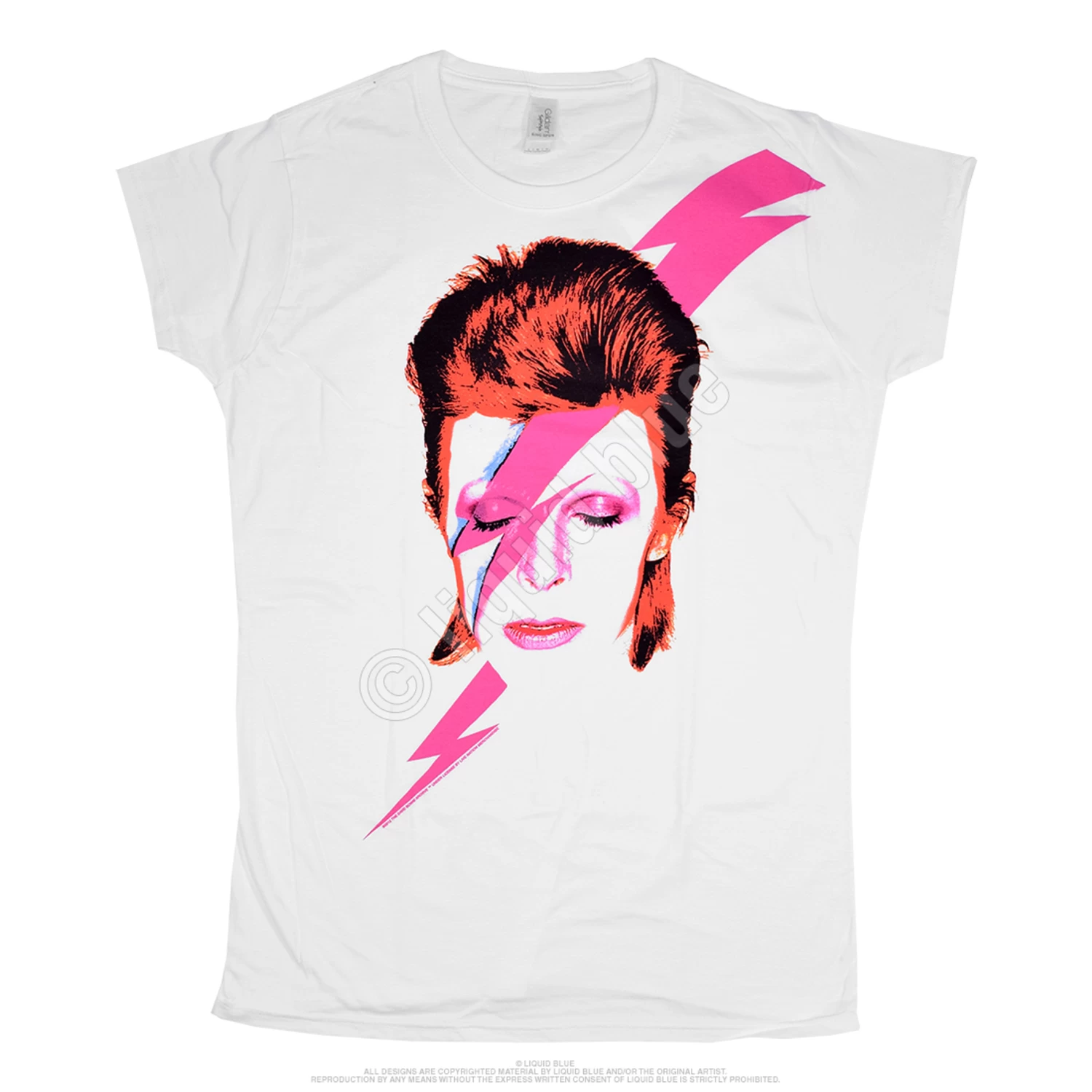 DAVID BOWIE Bowie Watch That White Juniors Long Length T-Shirt - Image 2