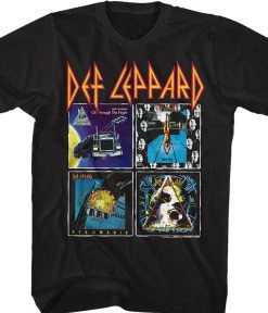 Def Leppard Albums Black T-Shirt