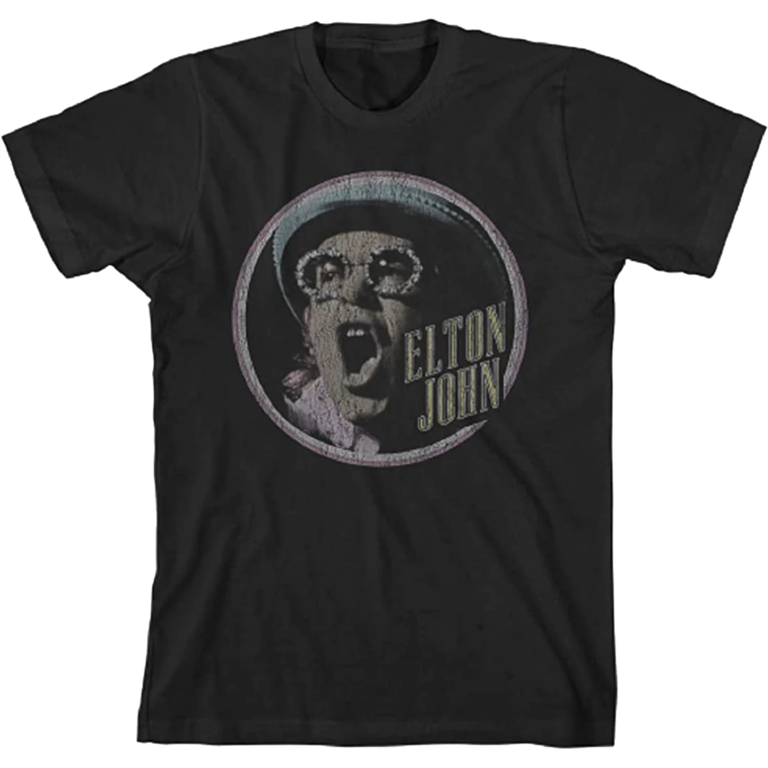 Elton John Homage 2 Black T-Shirt