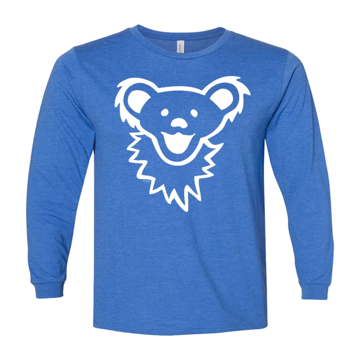Dancing Bear Face Royal Youth Long Sleeve T-Shirt