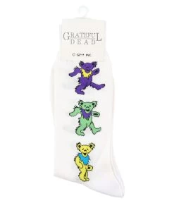 GD Dancing Bear Ladies White Socks