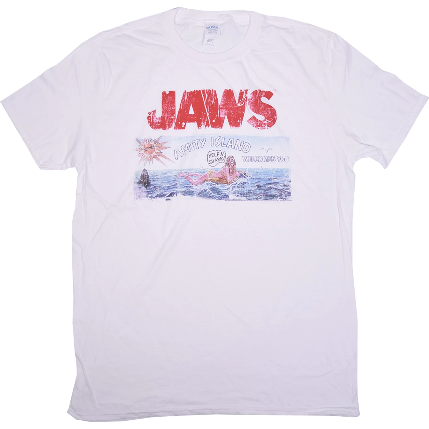 Jaws Island White T-Shirt - Image 2
