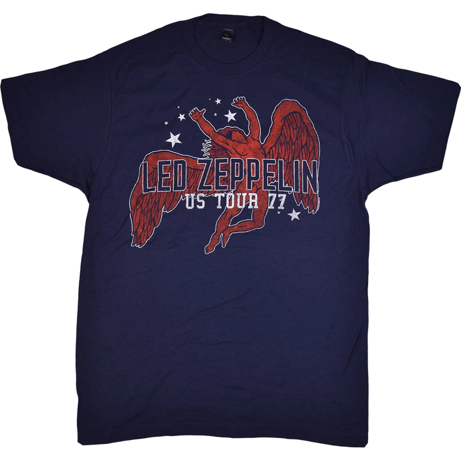 Led Zeppelin Arched Icarus Navy T-Shirt - Image 2