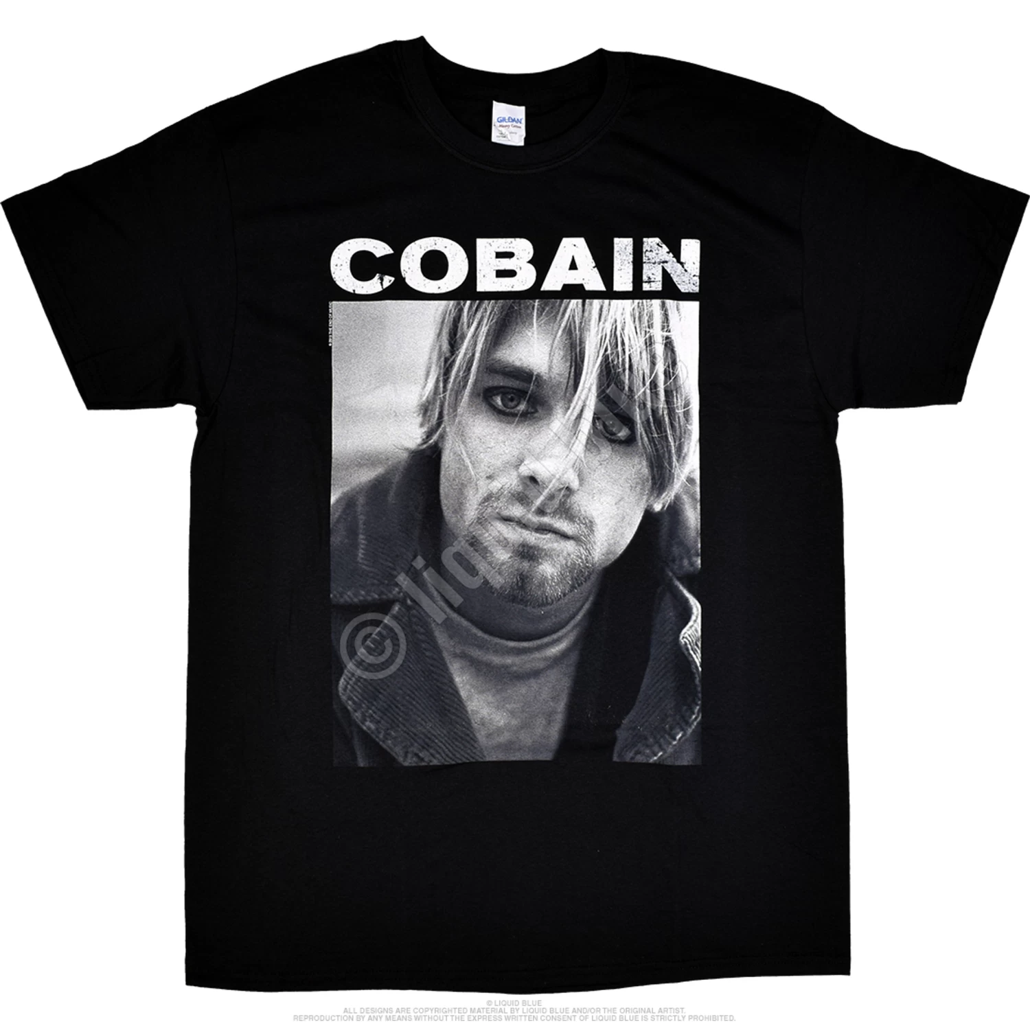 Nirvana Kurt Cobain Eyeliner Black T-Shirt - Image 2