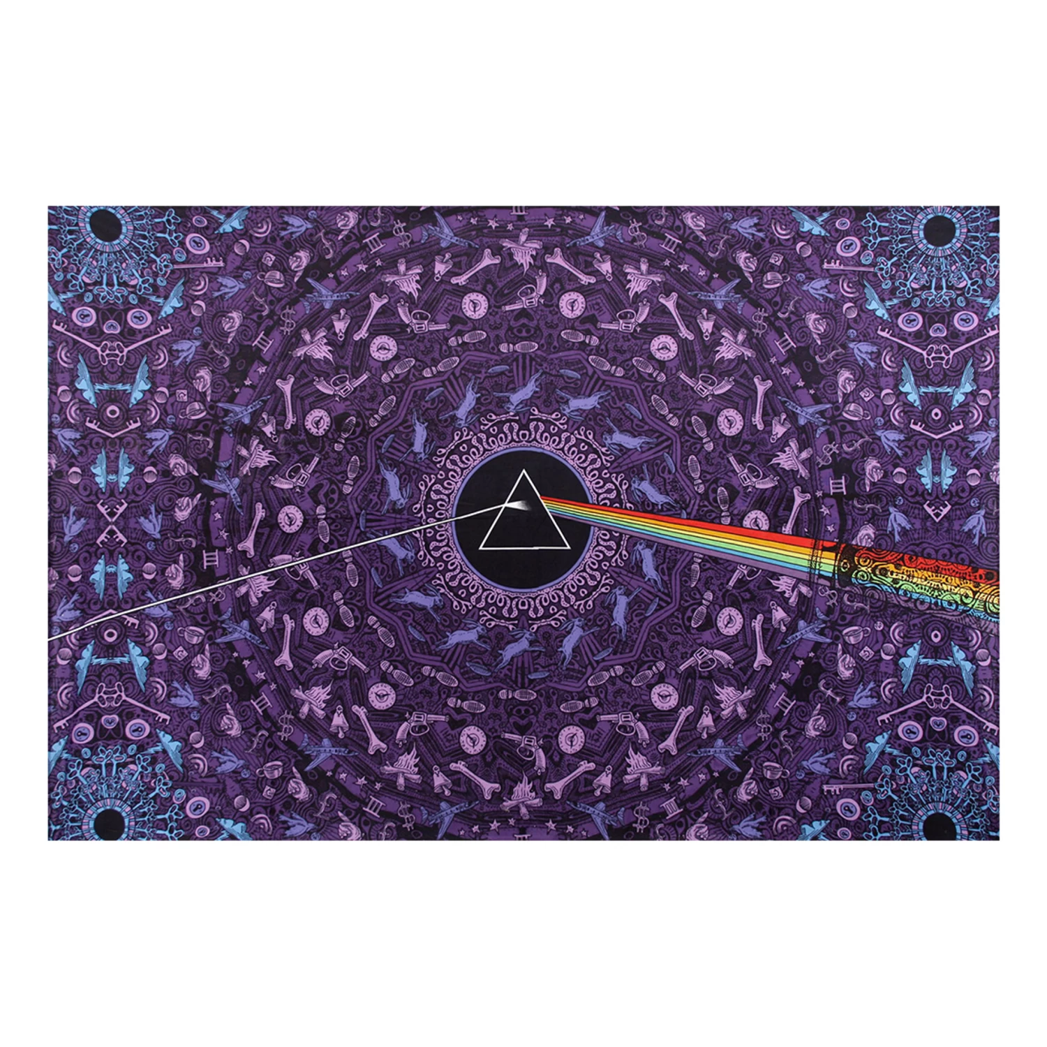 Pink Floyd PF Dark Side Lyric 3D Purple Tapestry - Image 2