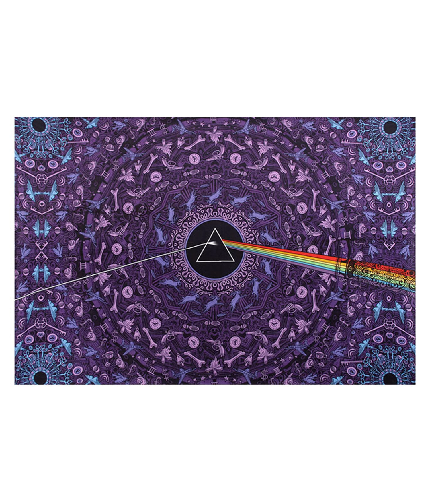 Pink Floyd PF Dark Side Lyric 3D Purple Tapestry