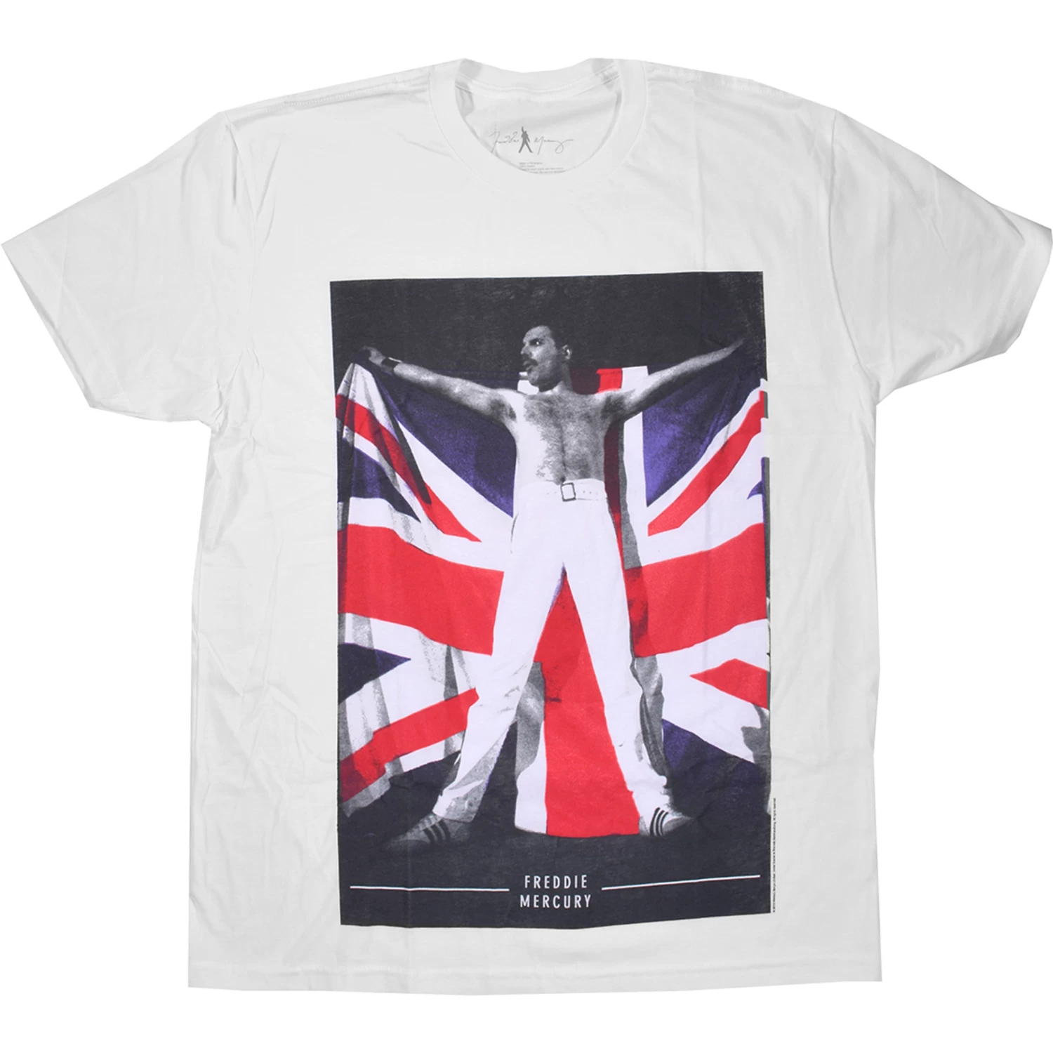 Queen Freddie Flag White T-Shirt - Image 2