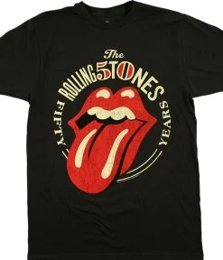 Rolling Stones 50 Years Black T-Shirt