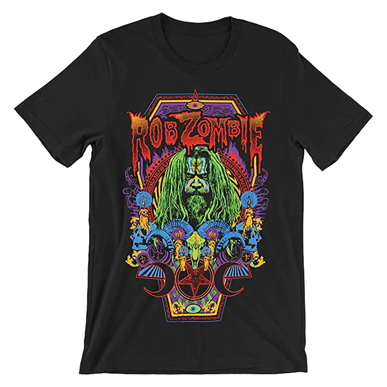 Rob Zombie Necrocolor Black T-Shirt - Image 2