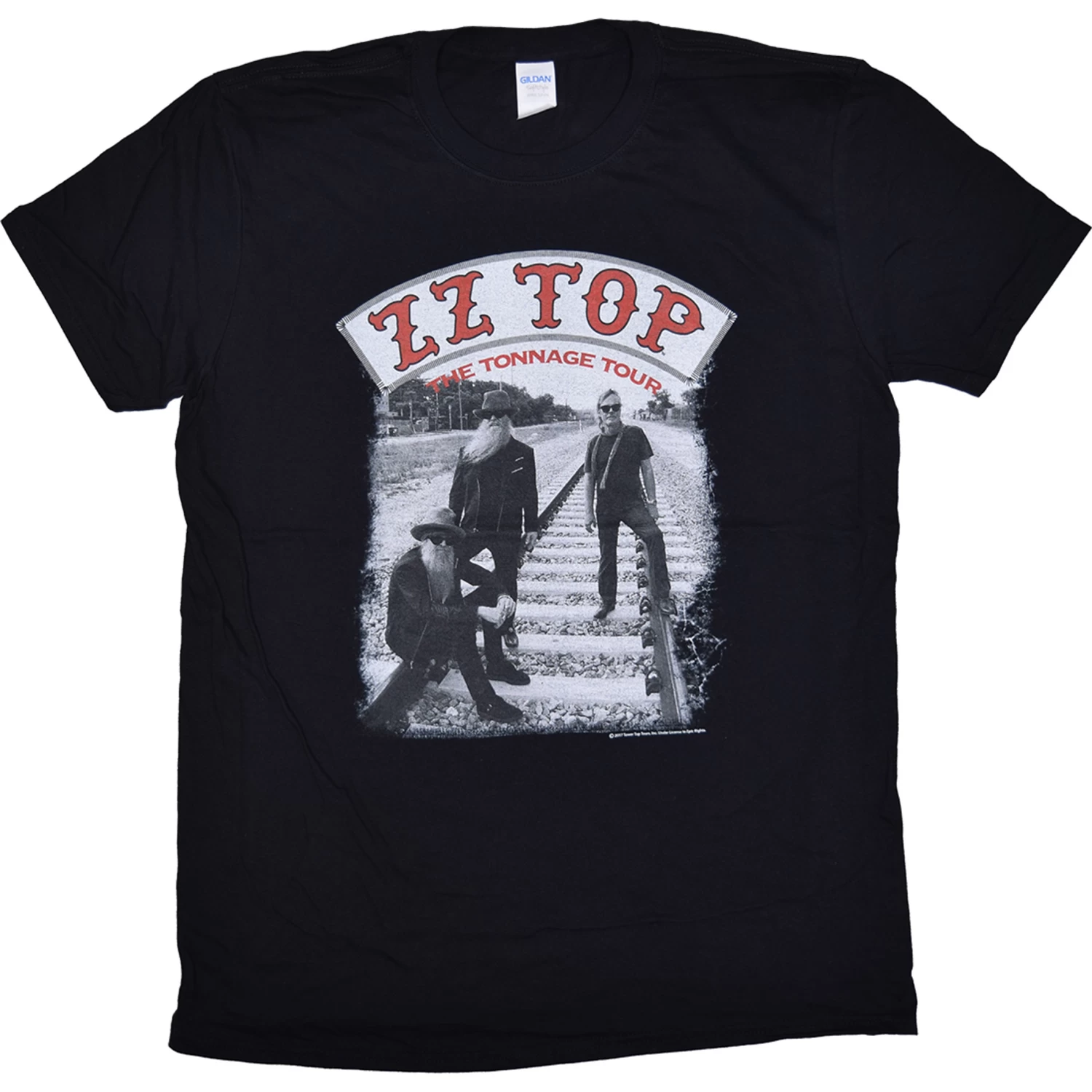 ZZ Top Tonnage Tour Black T-Shirt - Image 2