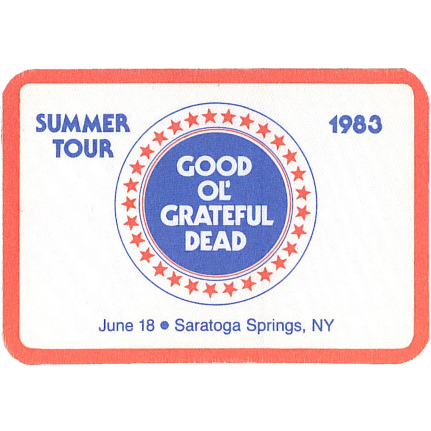 Grateful Dead 1983 06-18 Backstage Pass - Image 2