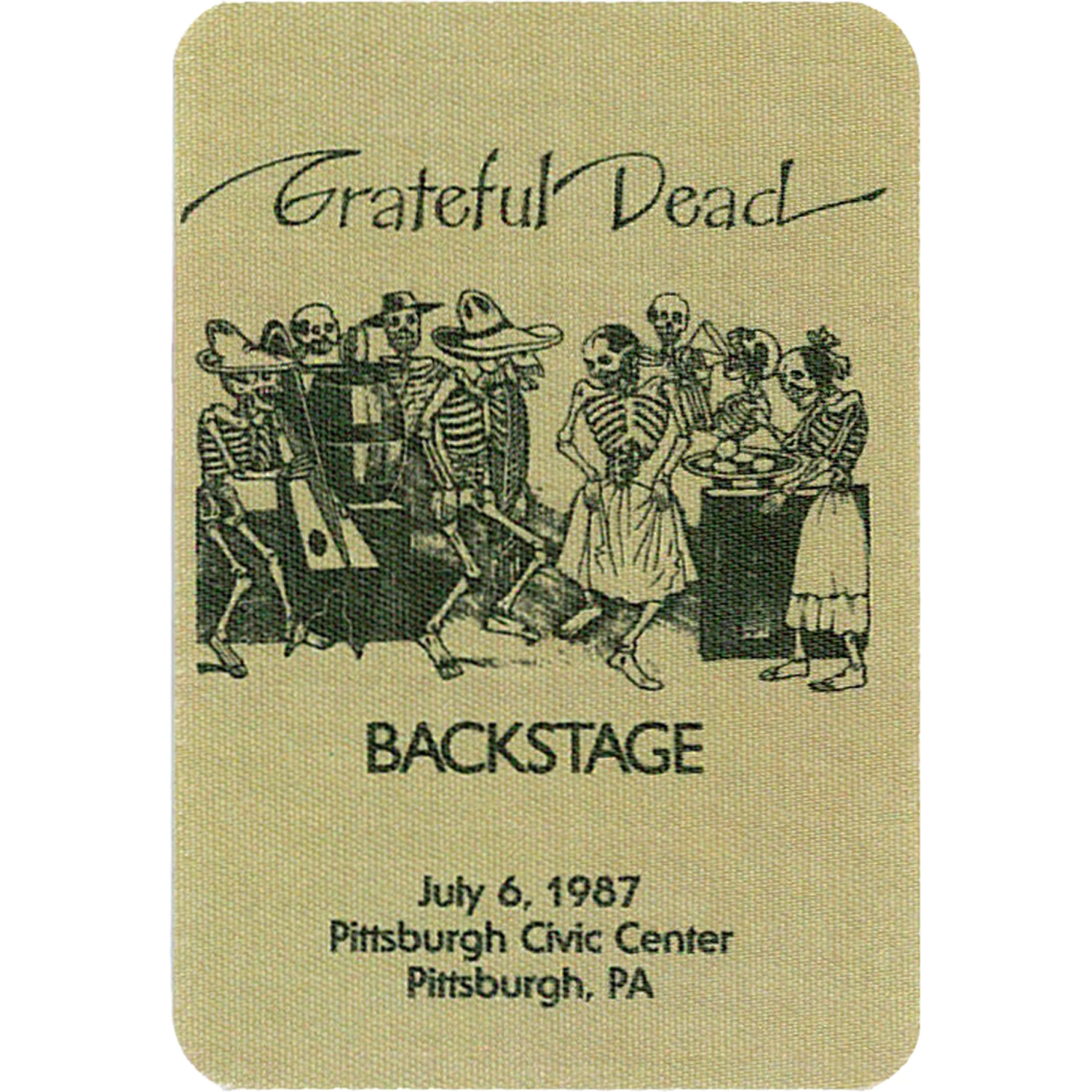 Grateful Dead 1987 07-06 Backstage Pass - Image 2
