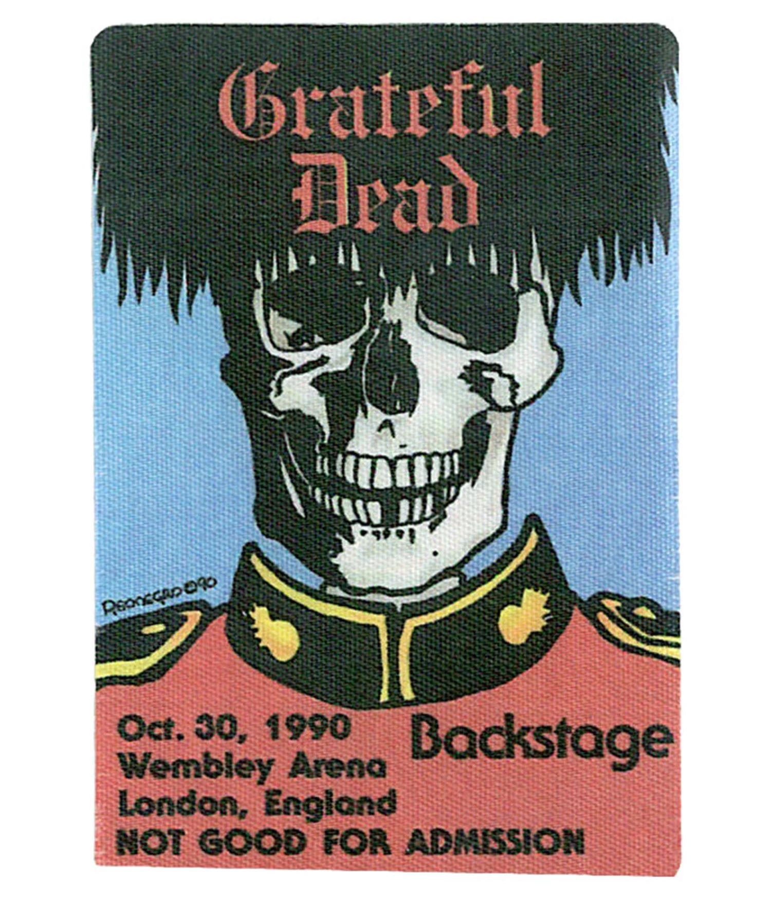 Grateful Dead 1990 10-30 Backstage Pass