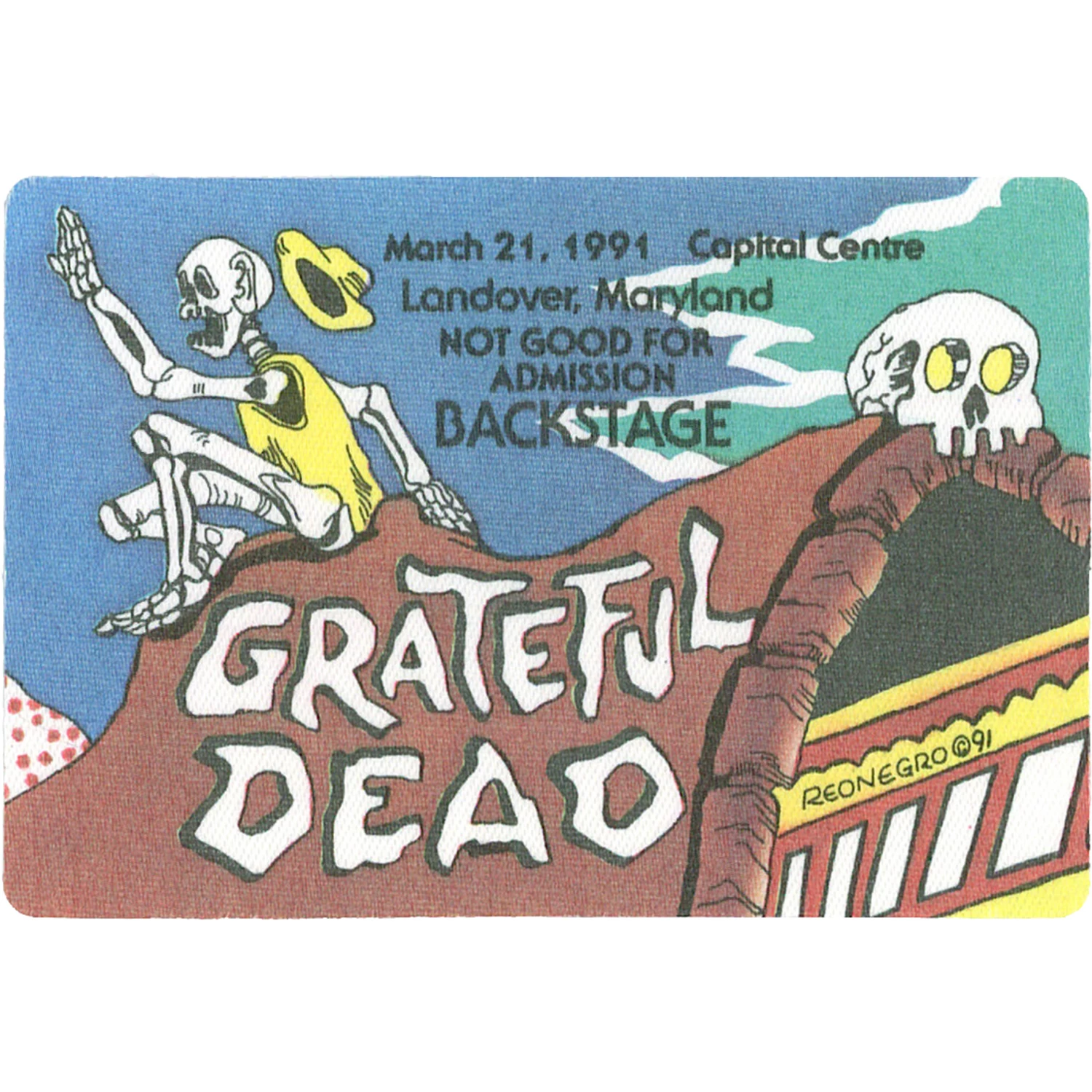 Grateful Dead 1991 03-21 Backstage Pass - Image 2