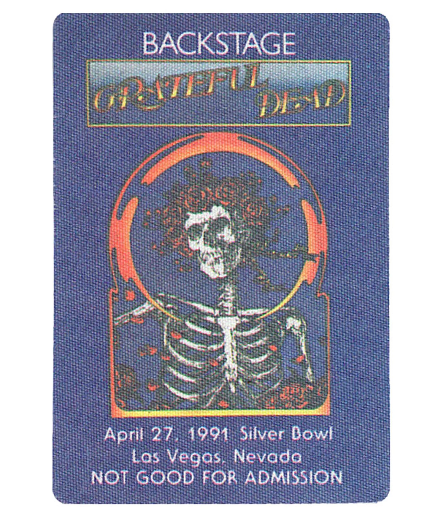 Grateful Dead 1991 04-27 Backstage Pass