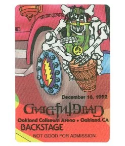 Grateful Dead 1992 12-16 Backstage Pass