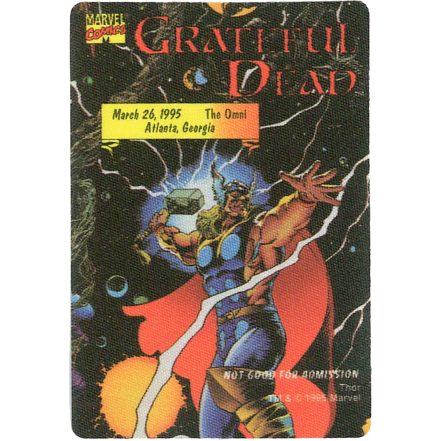 Grateful Dead 1995 03-26 Backstage Pass - Image 2